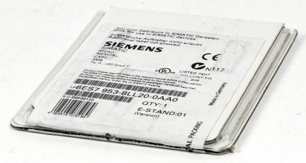 Siemens Simatic S7 Memory Card, 6ES7953-8LL20-0AA0, 6ES7 953-8LL20-0AA0