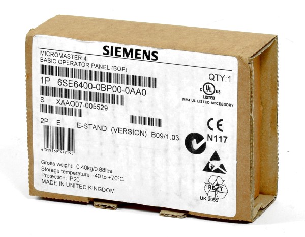 Siemens Micromaster 4 BOP,6SE6 400-0BP00-0AA0, 6SE6400-0BP00-0AA0