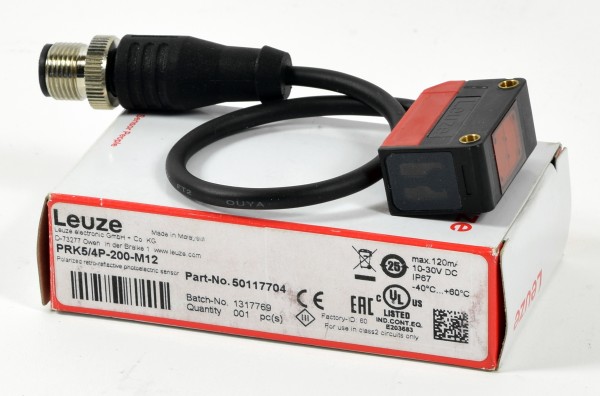 Leuze Reflex-Lichtschranke polarisiert, PRK5/4P-200-M12, 50117704