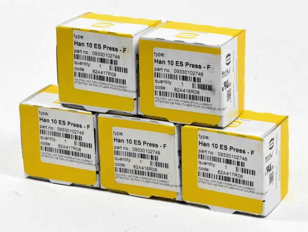 Harting Einsatz, Han 10ES Press F, 09330102748, ( QTY:5)