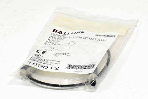 Balluff Induktiver Sensor, BES01T6, BES Q08ZC-POC20B-BP00,37-GS49