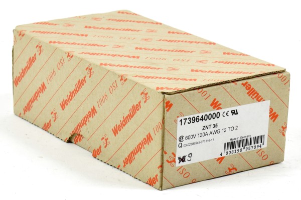 Weidmüller Reihenklemme, ZNT 35, 1739640000, (QTY:9)
