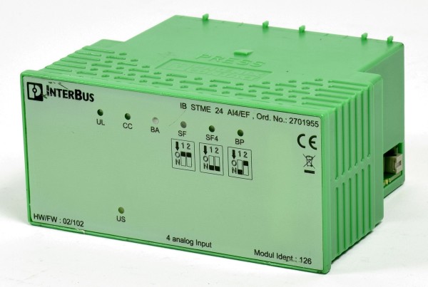Phoenix Contact Interbus Analog-IN,IB STME 24 AI4/EF,Ord.No: 2701955