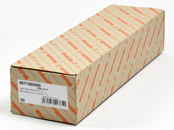 Weidmüller Reihenklemme, ZDK 4-2 V, 8671080000, (QTY:50)