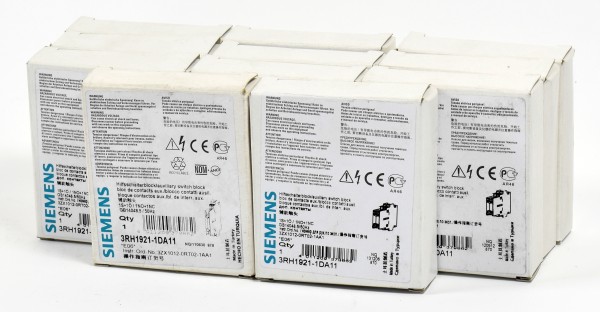 11x Siemens Hilfsschalterblock,3RH1921-1DA11,3RH1 921-1DA11