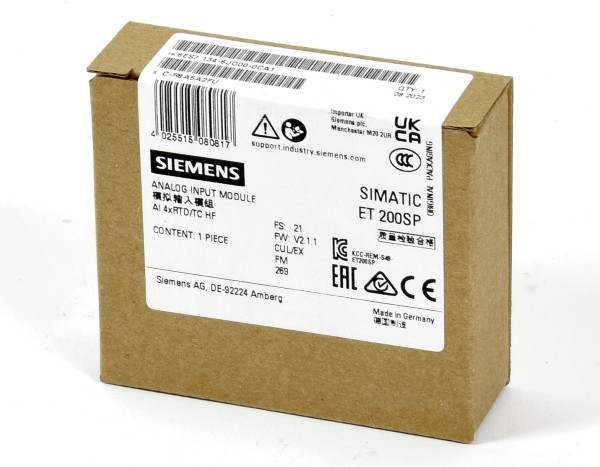 Siemens Simatic S7 ET200SP Analog IN,6ES7 134-6JD00-0CA1,6ES7134-6JD00-0CA1