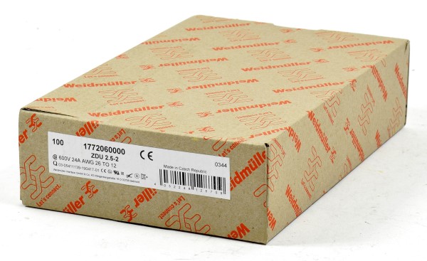 Weidmüller Reihenklemme, ZDU 2.5-2, 1772060000, (QTY:100)