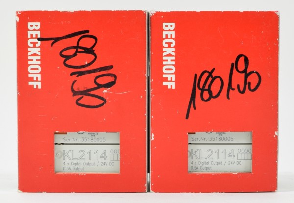 Beckhoff 4 fach Digitale Ausgangskarte/24V DC 0,5A, KL2114, (2Stk./pcs.)