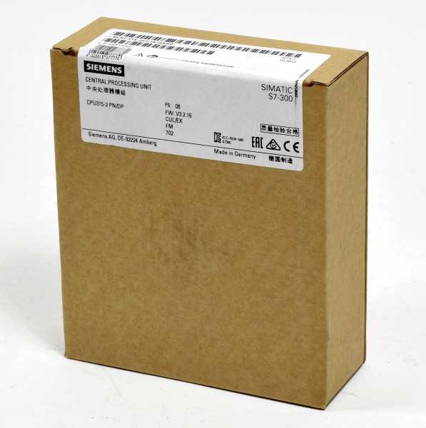 Siemens Simatic CPU 315-2PN/DP, 6ES7 315-2EH14-0AB0, 6ES7315-2EH14-0AB0, FS:08