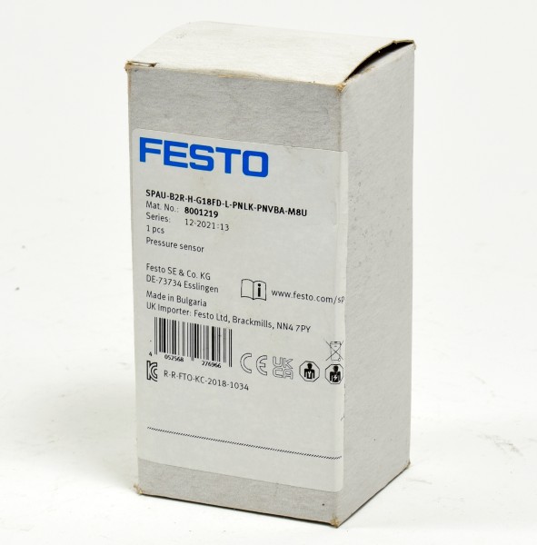 Festo Drucksensor, SPAU-B2R-H-G18FD-L-PNLK-PNVBA-M8U, 8001219