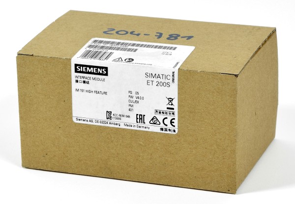 Siemens Simatic S7 ET200S IM151-1,6ES7 151-1BA02-0AB0,6ES7151-1BA02-0AB0,FS:05