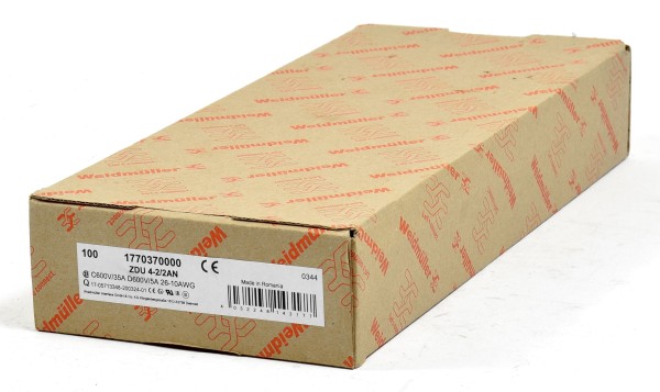 Weidmüller Reihenklemme, ZDU 4-2/2AN, 1770370000, (QTY:100)