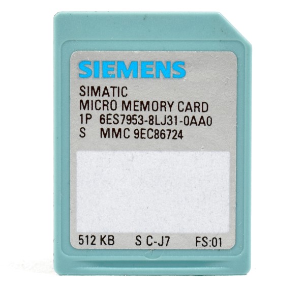 Siemens Simatic S7 Memory Card,6ES7953-8LJ31-0AA0,6ES7 953-8LJ31-0AA0