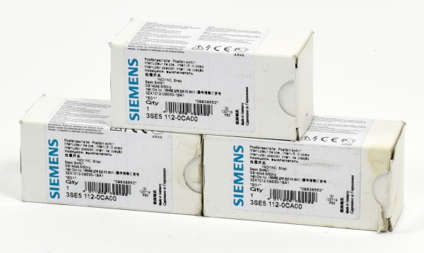 3x Siemens Positionsschalter, 3SE5 112-0CA00, 3SE5112-0CA00