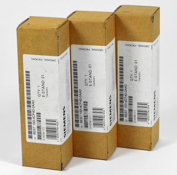 Siemens Terminal Module, 6ES7 193-4CF40-0AA0, 6ES7193-4CF40-0AA0, (3Stk./pcs.)