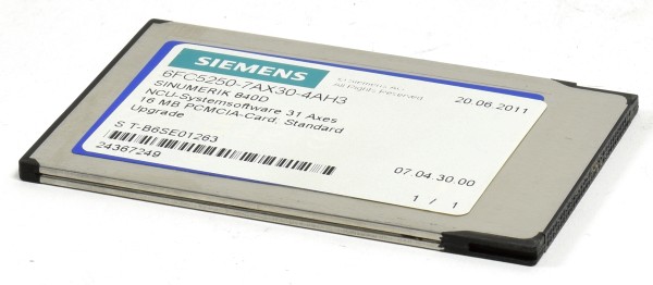 Siemens NCU Systemsoftware 31 Axes 16MB, 6FC5250-7AX30-4AH3, 6FC5 250-7AX30-4AH3