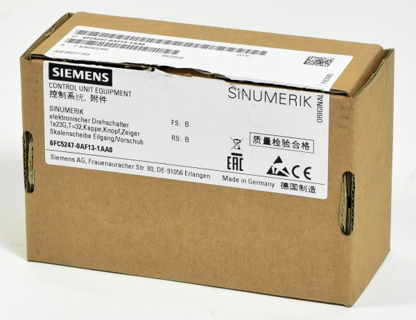 Siemens Sinumerik Drehschalter, 6FC5247-0AF13-1AA0, 6FC5 247-0AF13-1AA0
