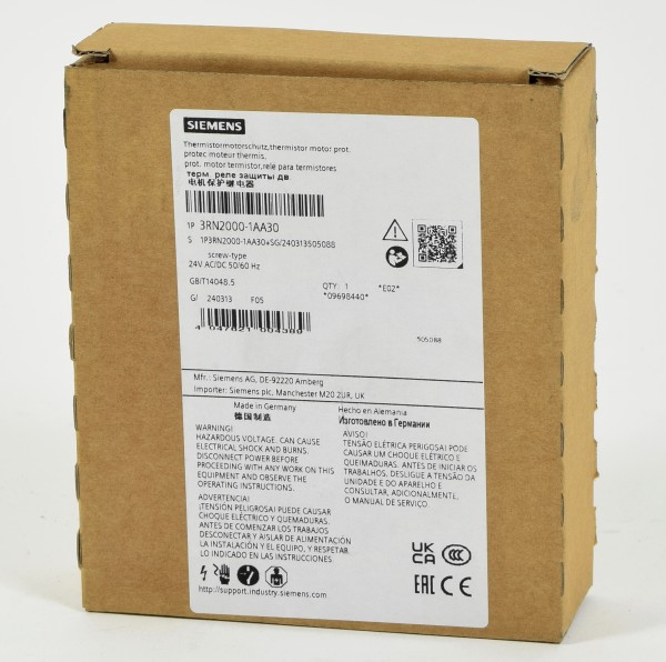 Siemens Sirius Thermistor, 3RN2000-1AA30, 3RN2 000-1AA30