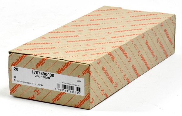 Weidmüller Reihenklemme, ZDU 10/3AN, 1767690000, (QTY:20)