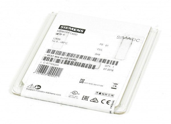 Siemens Simatic S7 Memory Card, 6ES7954-8LE03-0AA0, 6ES7 954-8LE03-0AA0