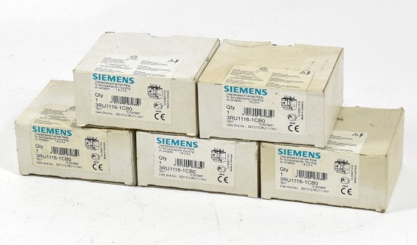 5 x Siemens Überlastrelais,3RU1 116-1CB0,3RU1116-1CB0