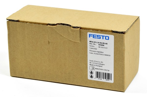 Festo Druckminderer, MS4-LR-1/4-D6-RG-AS, 593696