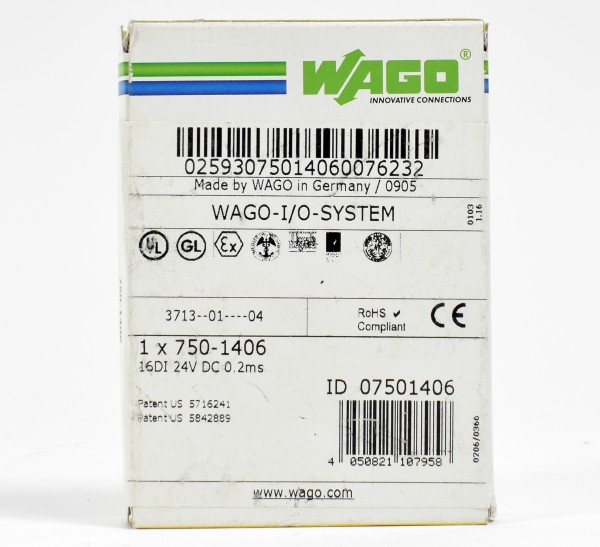 Wago IO System Digitaleingabe 16-fach,750-1406,7501406