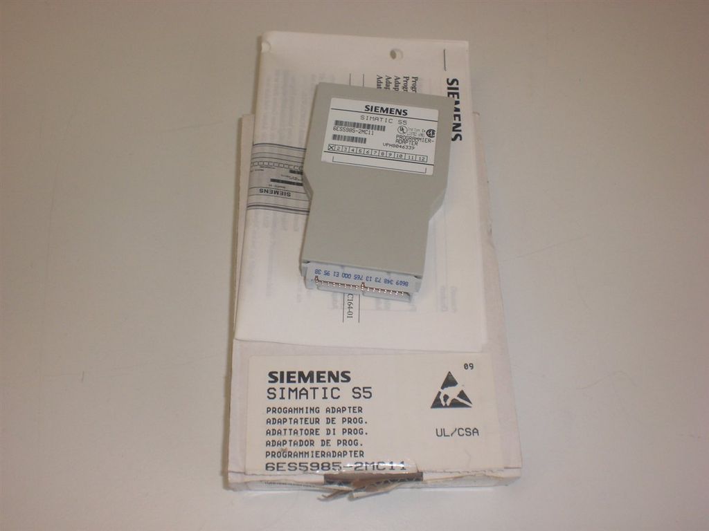 Siemens Simatic S5 Programmieradapter,6ES5985-2MC11,6ES5 985-2MC11  135/155er Reihe Siemens Simatic S5 Siemens Manufacturers Päbra Gmbh