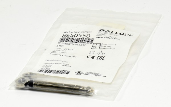 Balluff Induktiver Sensor, BES0550, BES M08EH1-POC60F-S49G