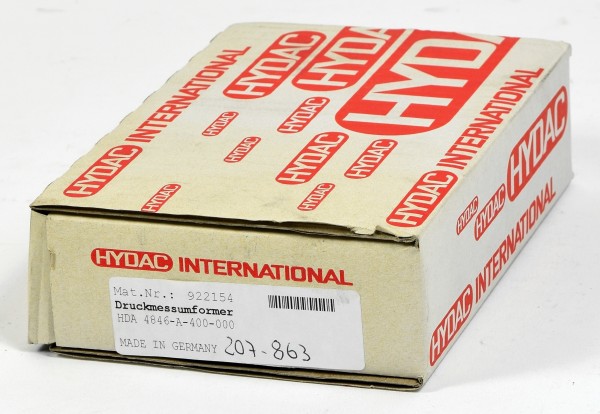 Hydac Druckmessumformer, HDA 4846-A-400-000, 922154