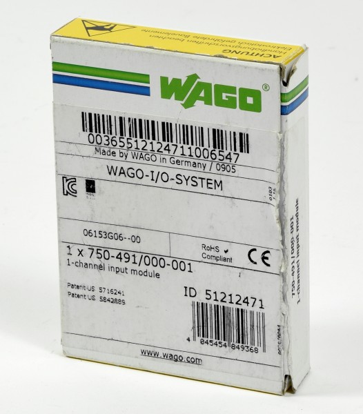 Wago I/O 1-Kanal-Analogeingabe, 750-491/000-001