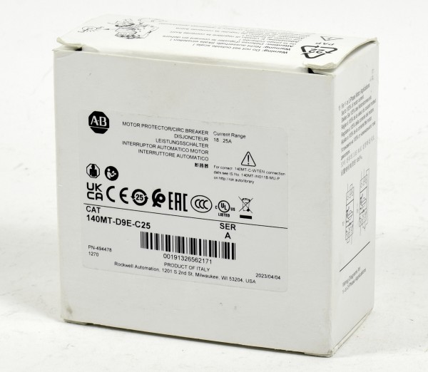 Allen-Bradley Leistungsschalter, 140MT-D9E-C25