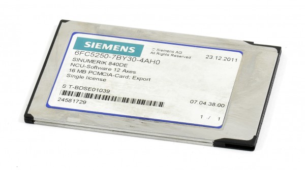 Siemens Sinumerik NCU840DE Software 12 Axes,6FC5250-7BY30-4AH0,6FC5 250-7BY30-4AH0