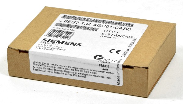 Siemens Simatic ET200S Analog IN, 6ES7 134-4GB01-0AB0, 6ES7134-4GB01-0AB0