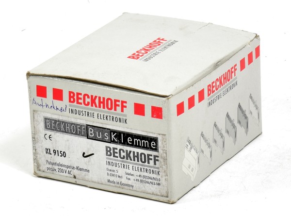 10x Beckhoff Potenzialeinspeise-Klemme, KL9150, KL 9150