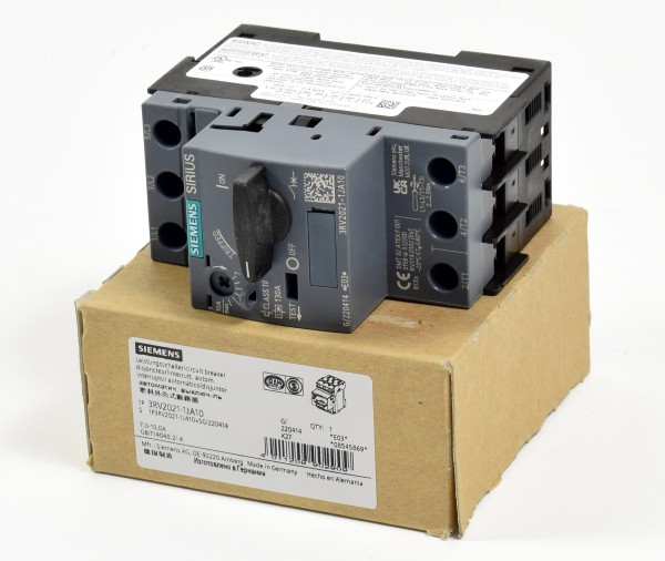 Siemens Sirius Leistungsschalter, 3RV2021-1JA10, 3RV2 021-1JA10