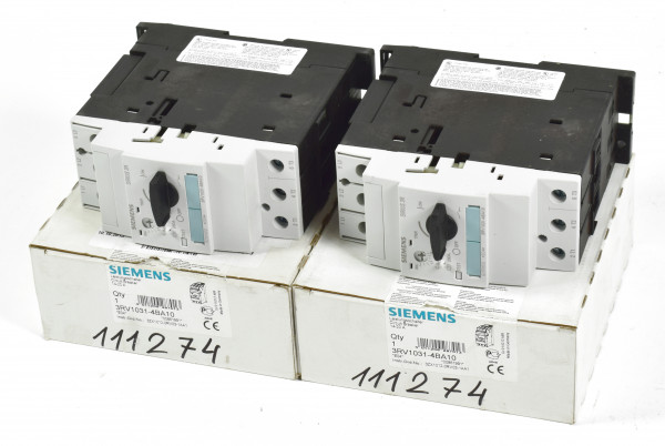 2 x Siemens Leistungsschalter,3RV1031-4BA10,3RV1 031-4BA10