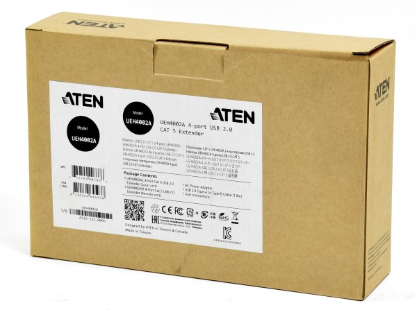 ATEN 4-port USB 2.0 CAT 5 Extender, UEH4002A