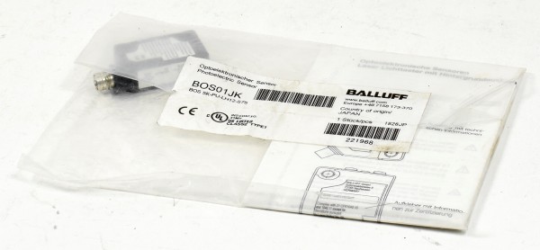 Balluff Lichttaster mit Hintergrundausblendung, BOS01JK, BOS 5K-PU-LH12-S75