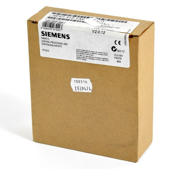 Siemens Simatic S7 CPU 312,6ES7 312-1AE13-0AB0,6ES7312-1AE13-0AB0, E:02