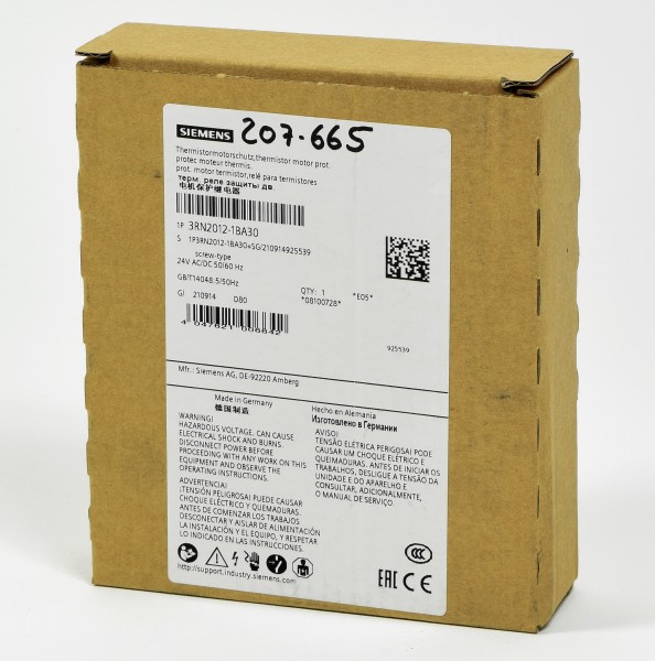 Siemens Thermistormotorschutz, 3RN2012-1BA30