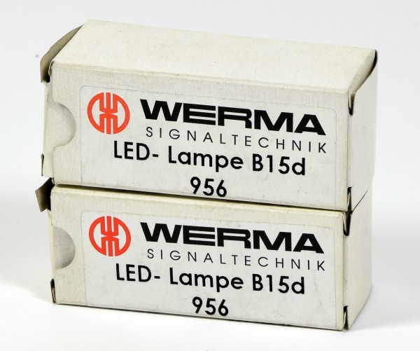 Werma LED-Lampe, B15d 956, Farbe:Rot, 956.100.75 (2Stk./pcs.)