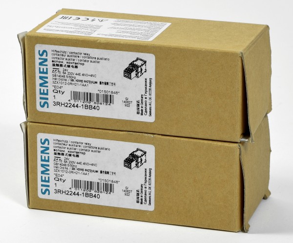 Siemens Sirius Hilfsschütz, 3RH2244-1BB40, (2Stk./pcs.)