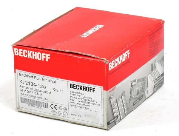 10x Beckhoff Digital Output,KL2134,KL 2134