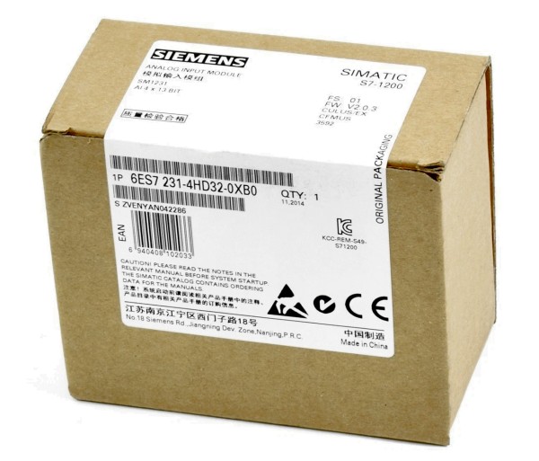Siemens Simatic S7 SM1231 AI4,6ES7 231-4HD32-0XB0,6ES7231-4HD32-0XB0