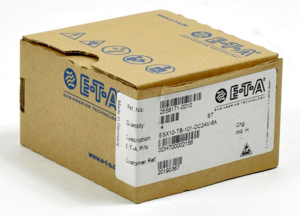 4x E-T-A electronic Schutzschalter, ESX10-TB-101-DC24V-6A