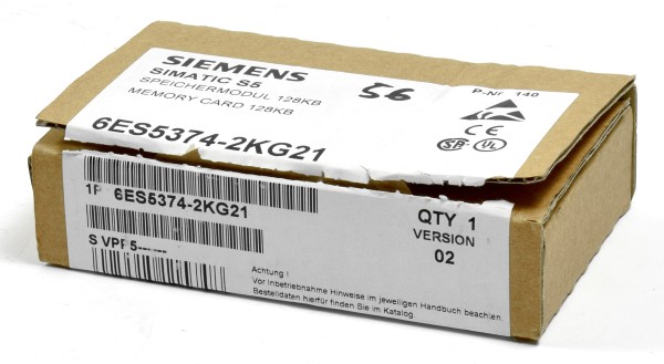 Siemens Simatic S5 Memory Card, 6ES5 374-2KG21, 6ES5374-2KG21,E:02