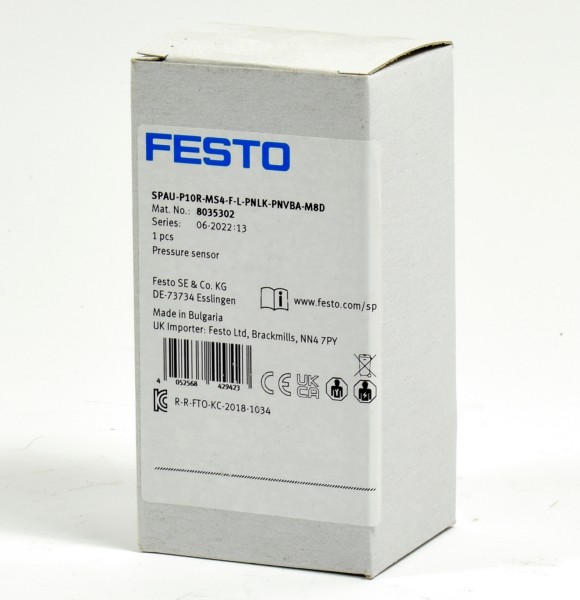 Festo Drucksensor, SPAU-P10R-MS4-F-L-PNLK-PNVBA-M8D, 8035302