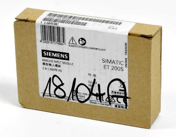 Siemens Simatic S7 Analog Input,6ES7 134-4GB52-0AB0, 6ES7134-4GB52-0AB0