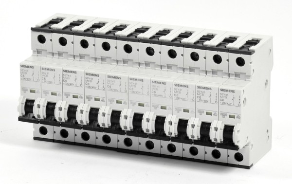 10x Siemens Leistungsschalter,5SY41 MCB C6, 5SY4106-7